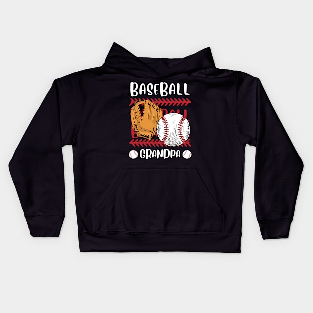 My Favorite Baseball Player Calls Me Grandpa Gift for Baseball Grandfather Kids Hoodie by BoogieCreates